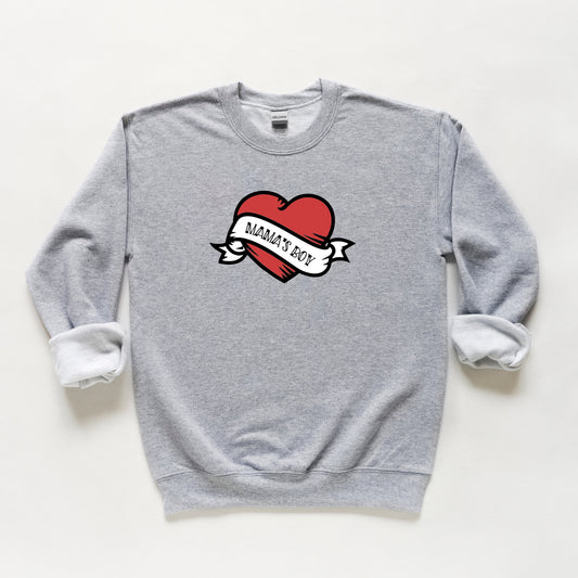 Mama's Boy Heart | Youth Sweatshirt