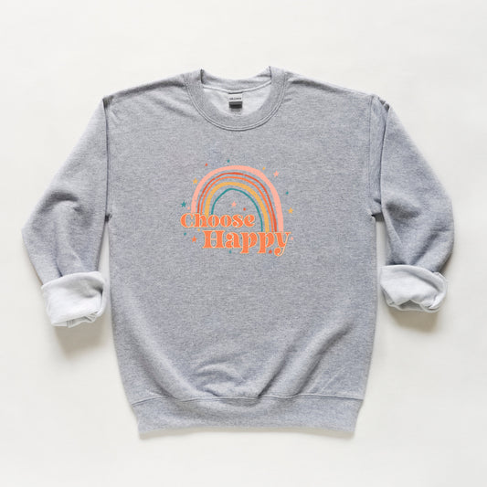 Choose Happy Rainbow | Youth Sweatshirt