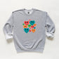 Distressed Smiley Hearts | Youth Sweatshirt