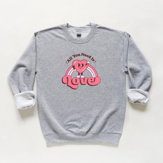 All You Need Is Love Heart Rainbow | Youth Sweatshirt