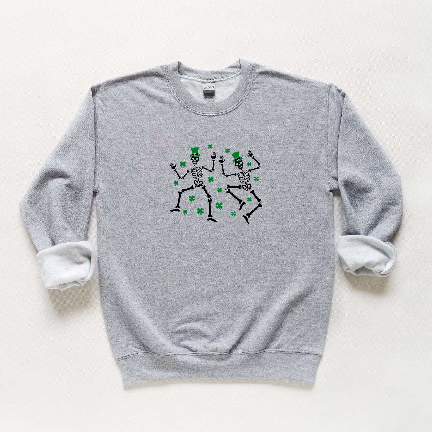 Shamrocks And Dancing Skeletons | Youth Sweatshirt