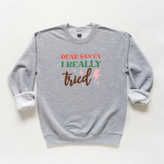 Dear Santa I Really Tried | Youth Sweatshirt