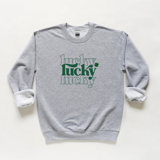 Lucky Clover Stacked | Youth Sweatshirt