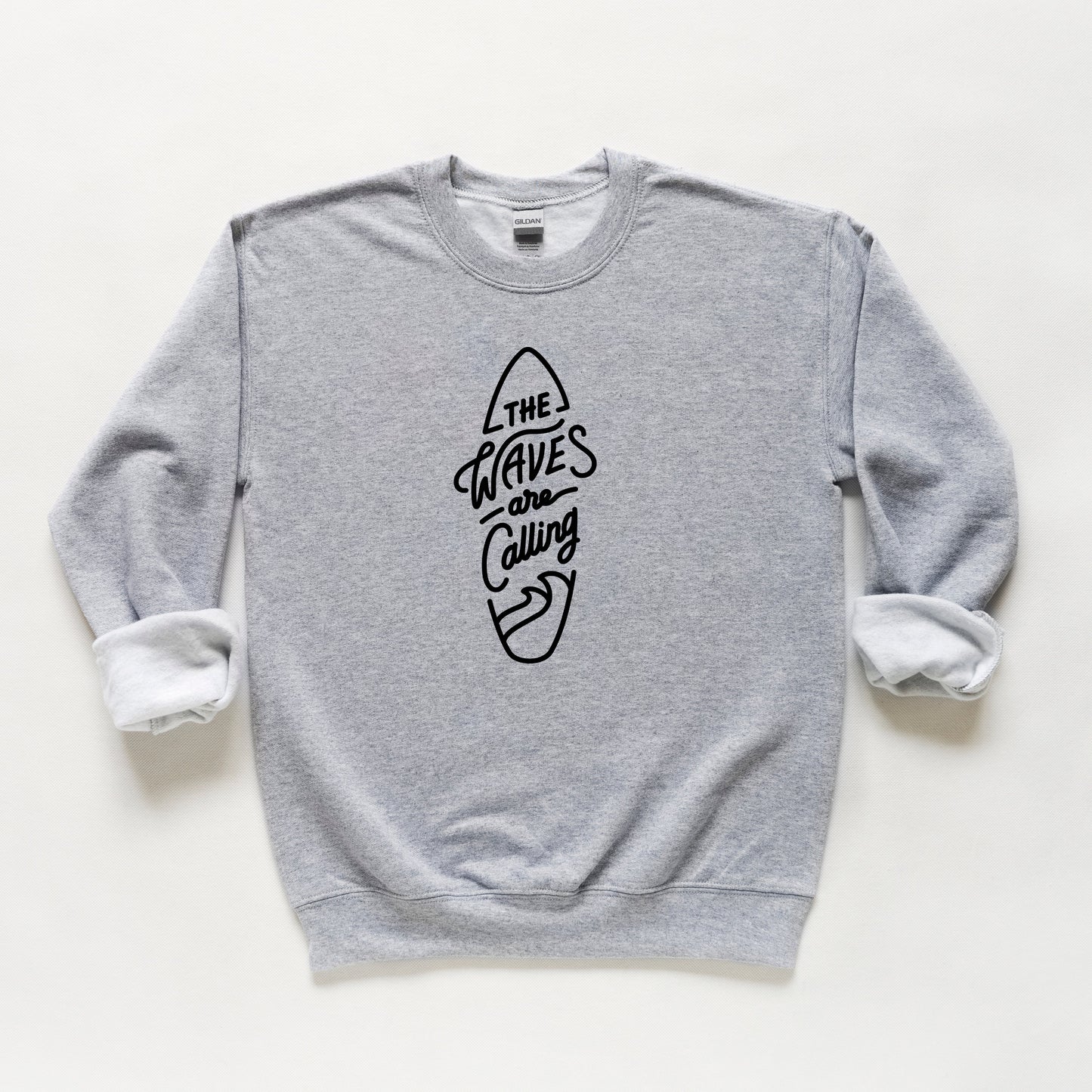 The Waves Are Calling Surf Board | Youth Sweatshirt