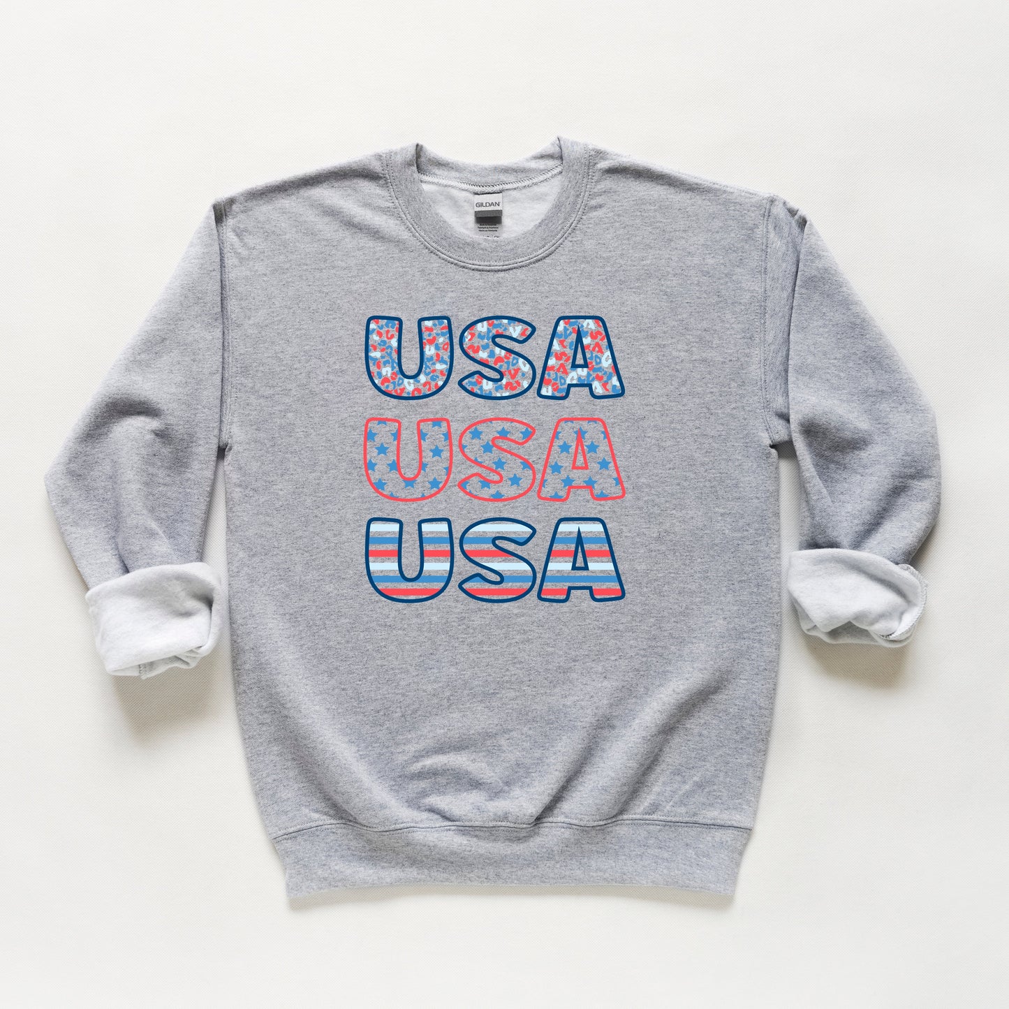 USA Stacked Colorful | Youth Sweatshirt