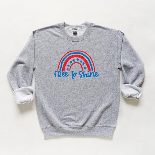 Free To Shine Rainbow | Youth Sweatshirt