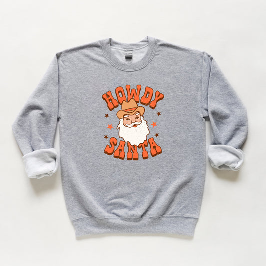 Retro Howdy Santa | Youth Sweatshirt
