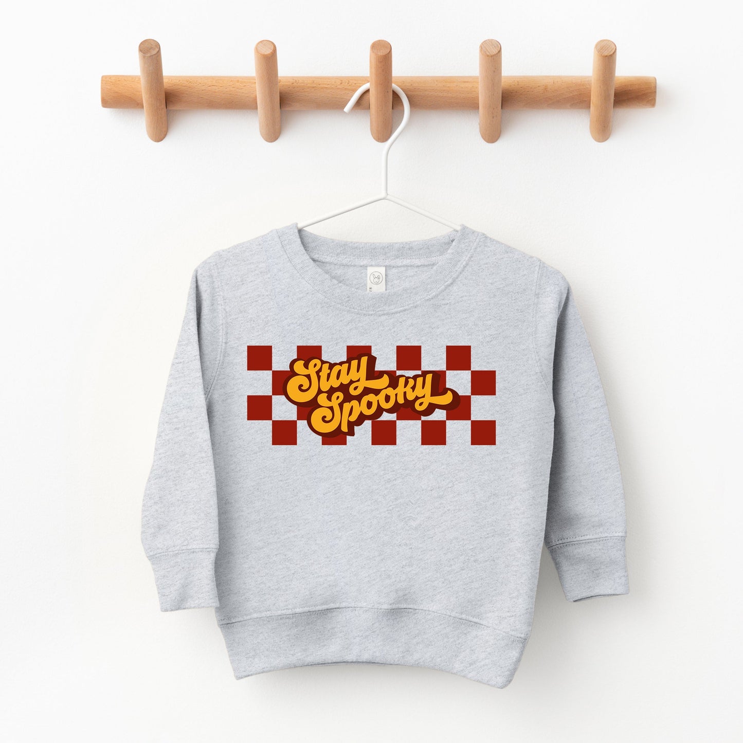 Stay Spooky Retro Checkered | Toddler Sweatshirt