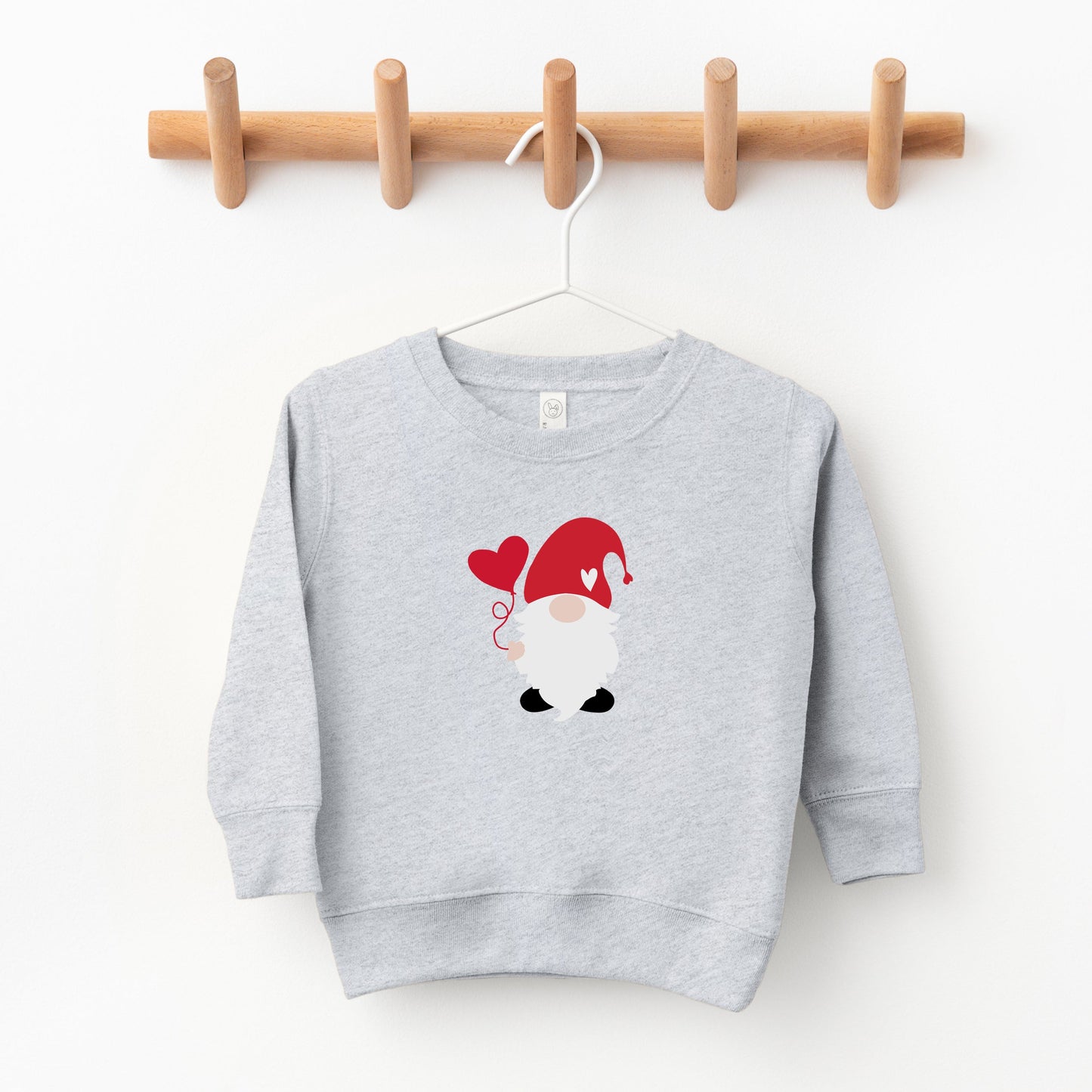 Balloon Heart Gnome | Toddler Sweatshirt