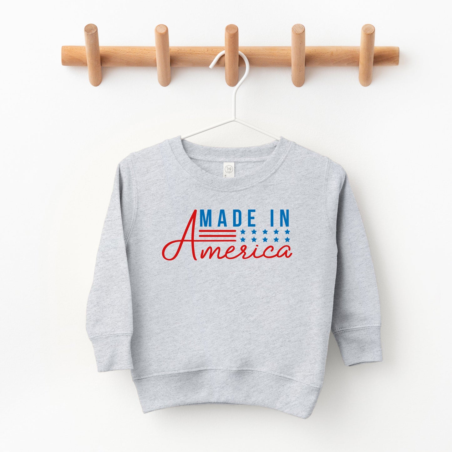 Made In America Stars And Stripes | Toddler Sweatshirt