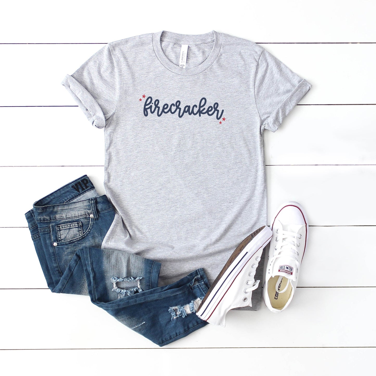 Firecracker Stars | Youth Short Sleeve Crew Neck