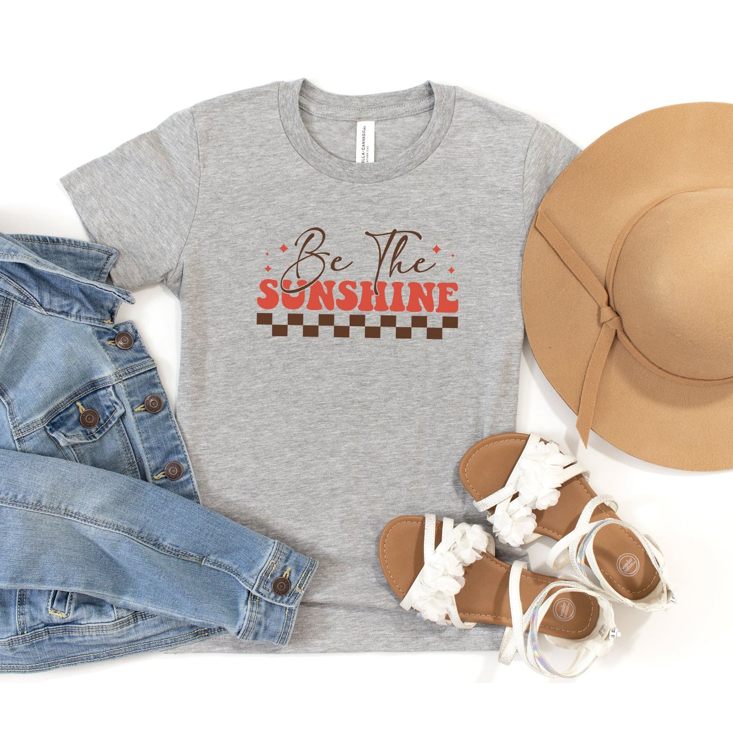 Be The Sunshine Checkered | Youth Short Sleeve Crew Neck