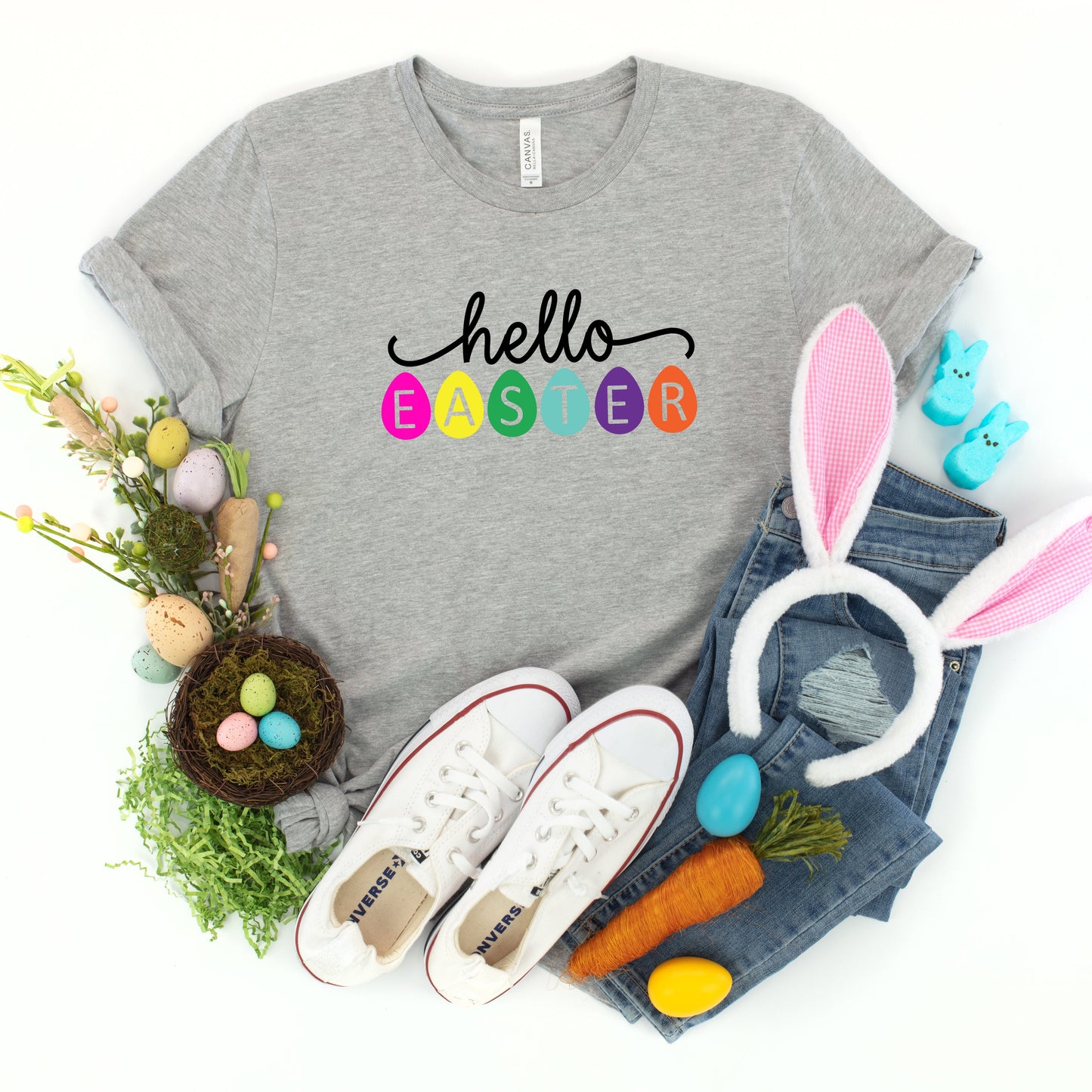 Hello Easter Eggs | Youth Graphic Short Sleeve Tee