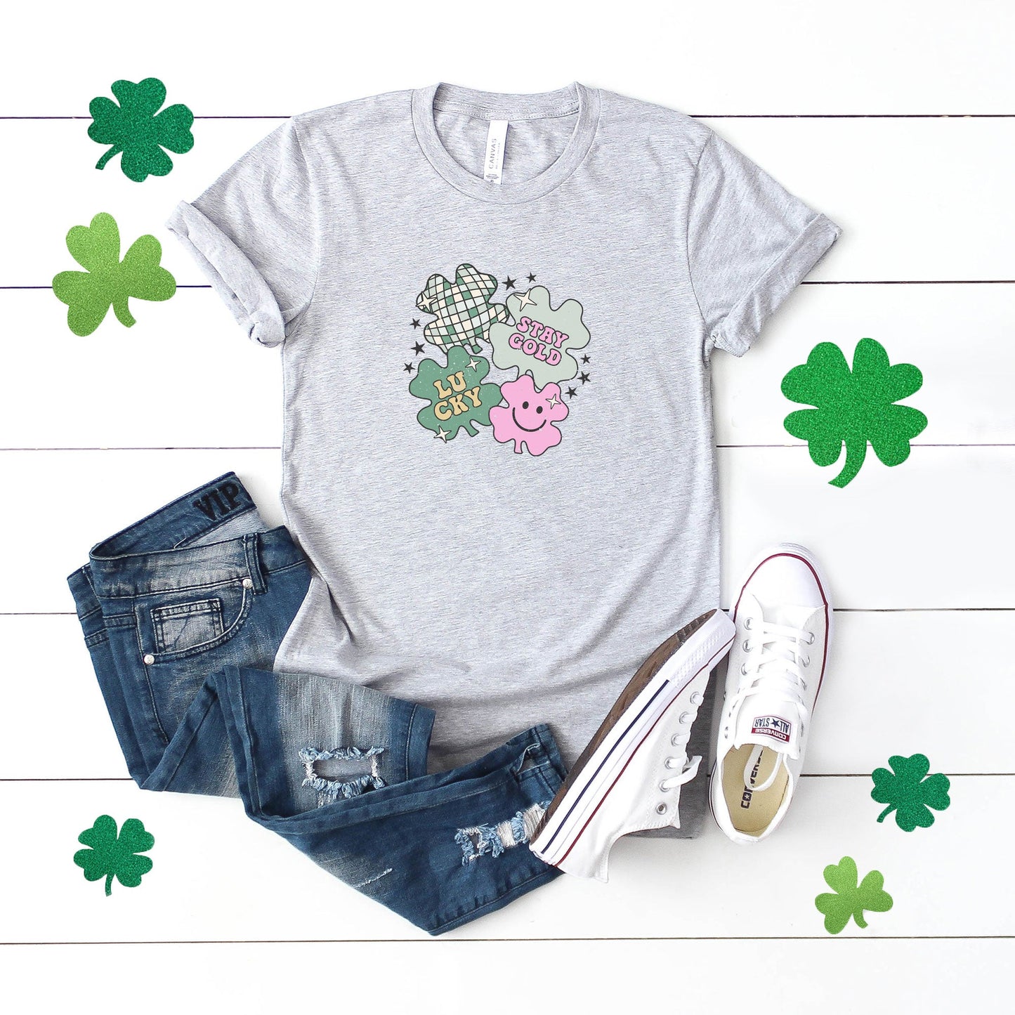 Stay Gold Lucky Shamrocks | Youth Short Sleeve Crew Neck