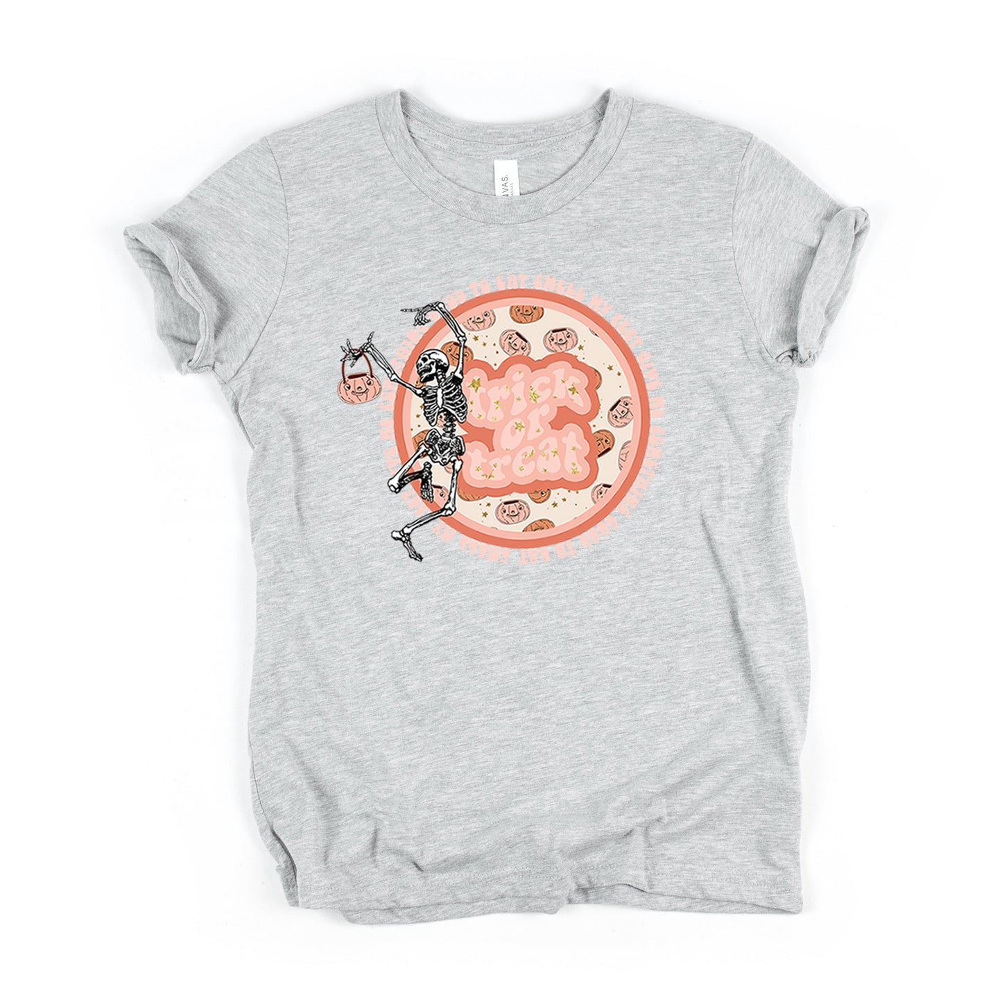 Trick Or Treat Skeleton | Youth Short Sleeve Crew Neck