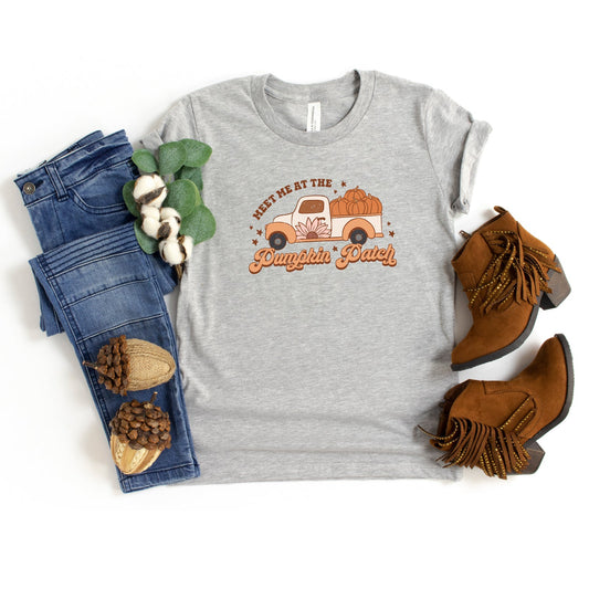 Meet Me Pumpkin Patch Colorful | Youth Short Sleeve Crew Neck