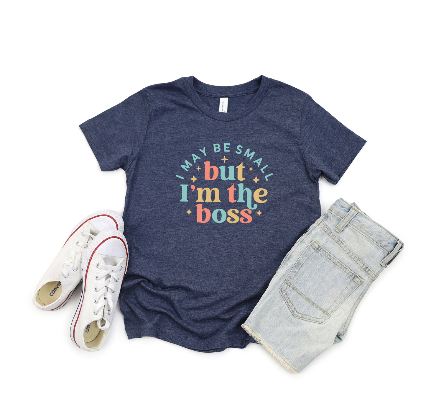 I'm The Boss Colorful | Youth Short Sleeve Crew Neck