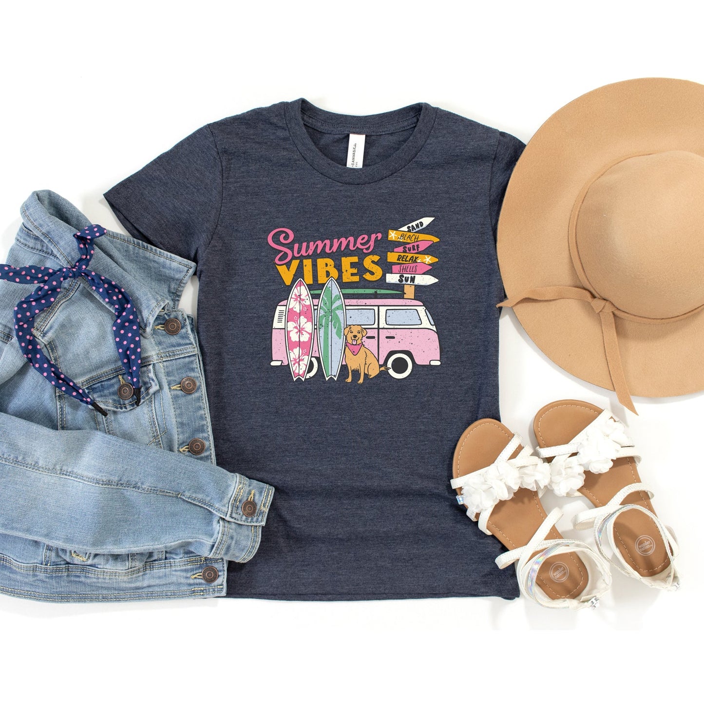 Summer Vibes Dog | Youth Short Sleeve Crew Neck