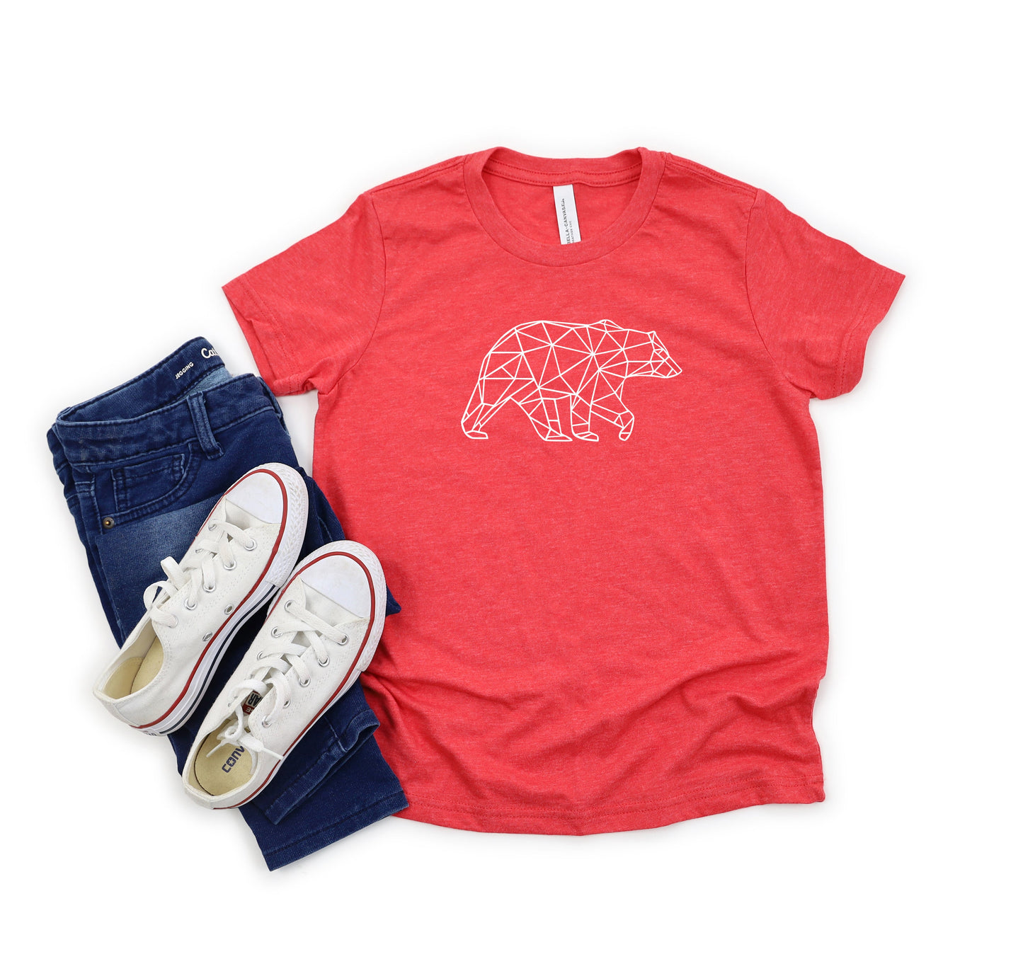 Geometric Bear | Youth Short Sleeve Crew Neck