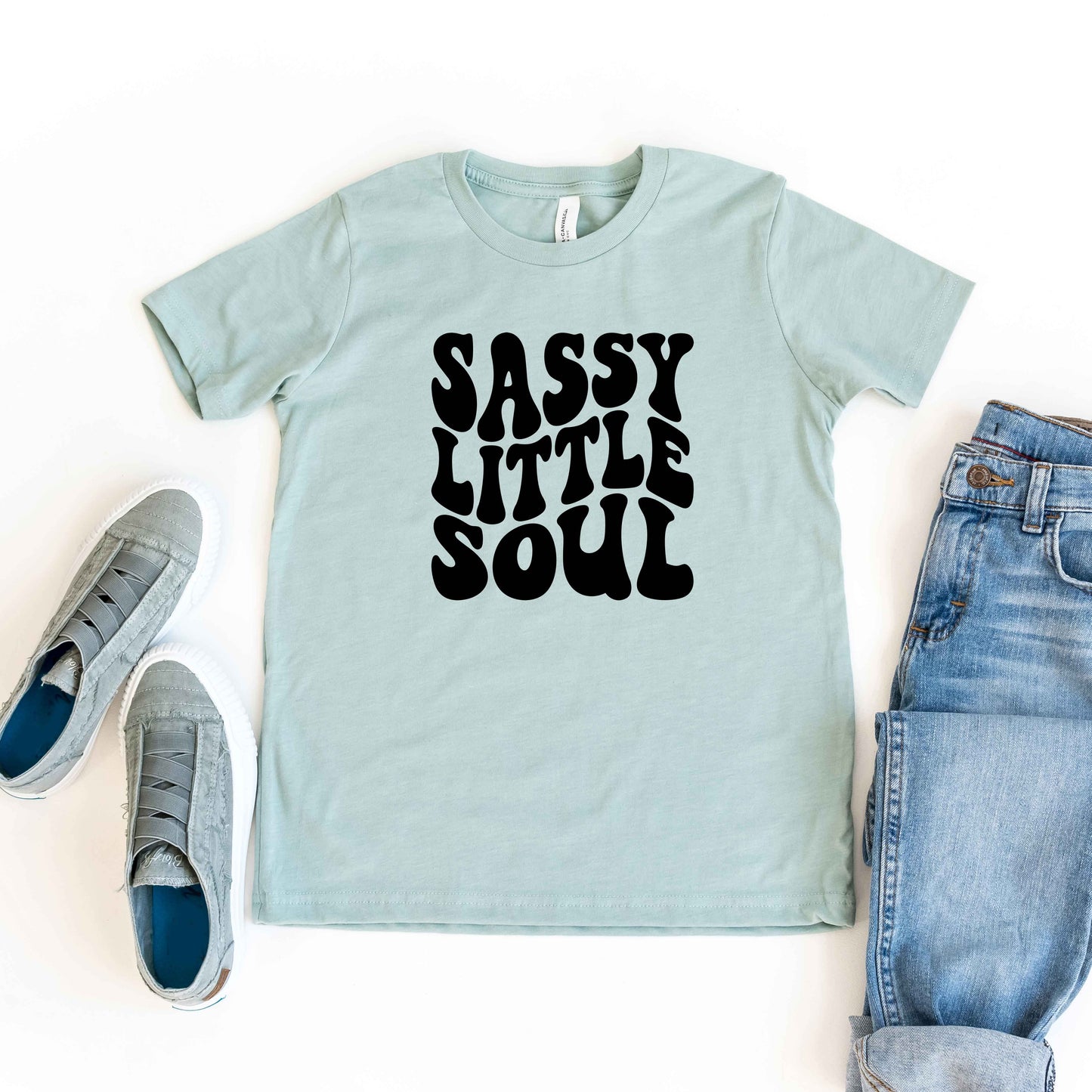 Sassy Little Soul Wavy | Youth Short Sleeve Crew Neck