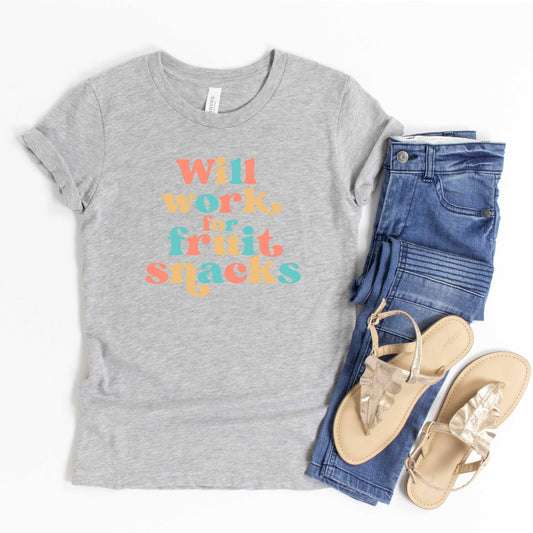 Work For Fruit Snacks Colorful | Youth Short Sleeve Crew Neck