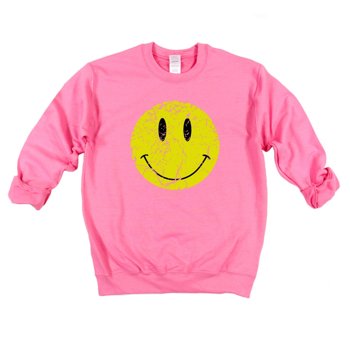 Distressed Smiley Face | Youth Graphic Sweatshirt