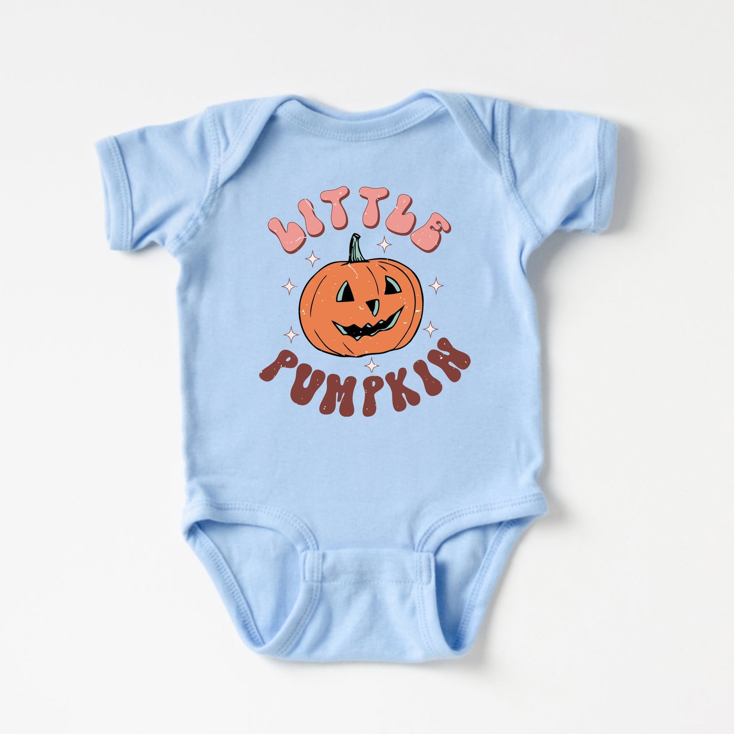 Little Pumpkin Retro | Baby Graphic Short Sleeve Onesie