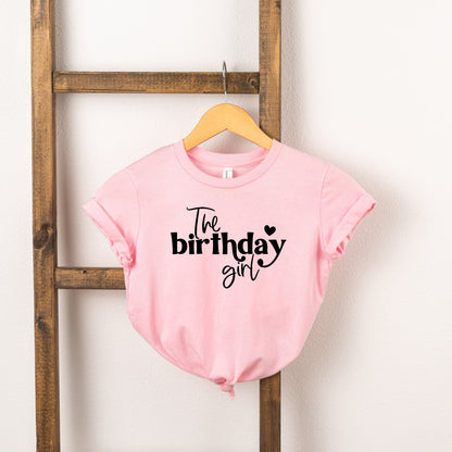 The Birthday Girl Heart | Toddler Short Sleeve Crew Neck