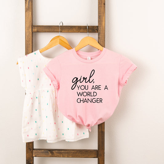 Girl World Changer | Toddler Short Sleeve Crew Neck