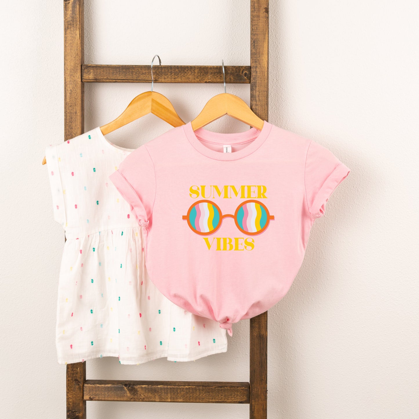 Summer Vibes Sunglasses | Toddler Short Sleeve Crew Neck