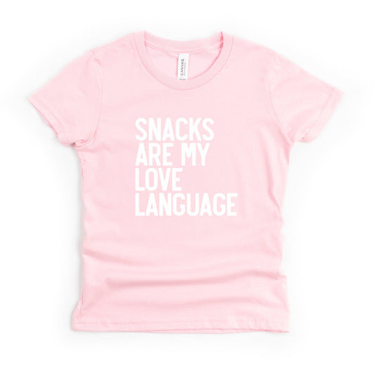 Snacks Are My Love Language | Youth Short Sleeve Crew Neck