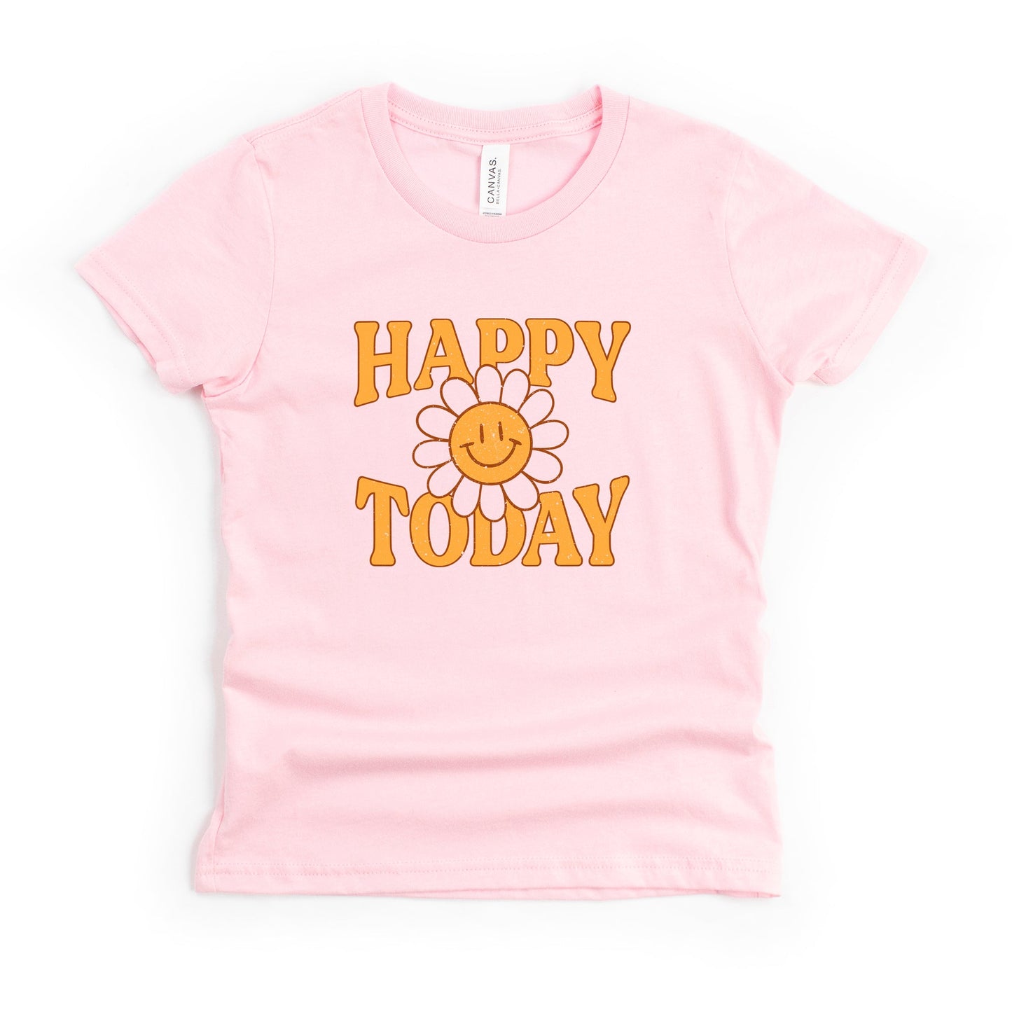 Happy Today Flower | Youth Short Sleeve Crew Neck