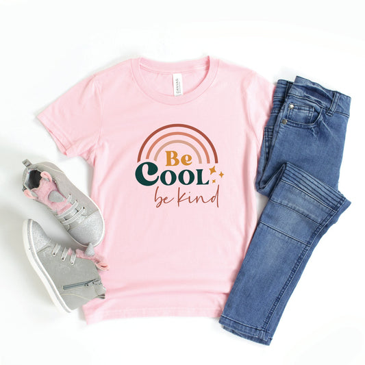 Be Cool Be Kind Rainbow | Youth Short Sleeve Crew Neck