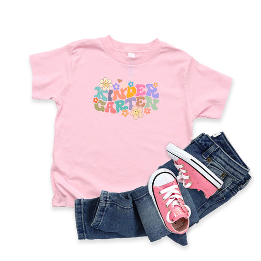 Kindergarten Flowers | Toddler Graphic Short Sleeve Tee