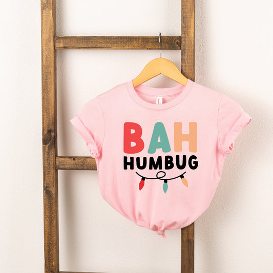 Bah Humbug Lights | Toddler Short Sleeve Crew Neck