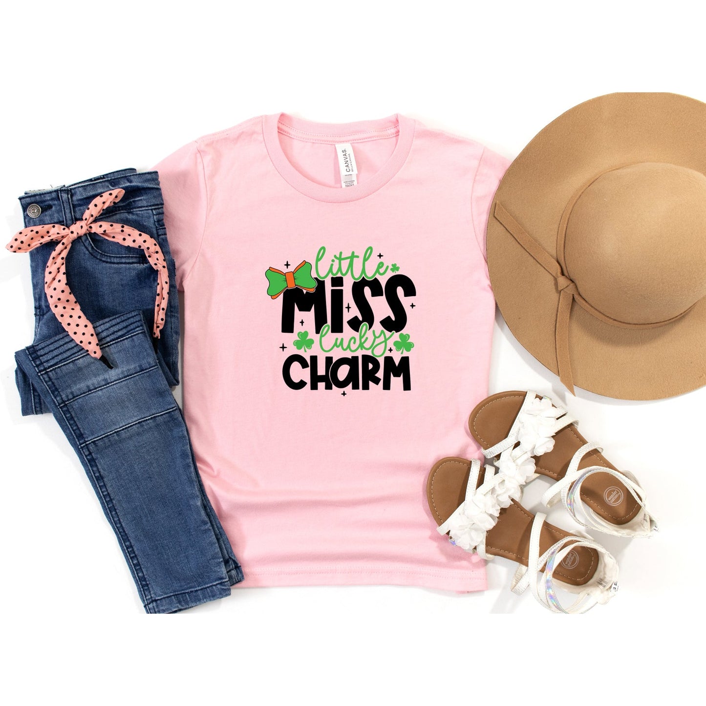 Little Miss Lucky Charm | Youth Short Sleeve Crew Neck