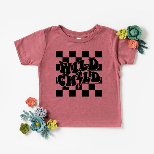 Wild Child Lightning Bolt | Toddler Short Sleeve Crew Neck