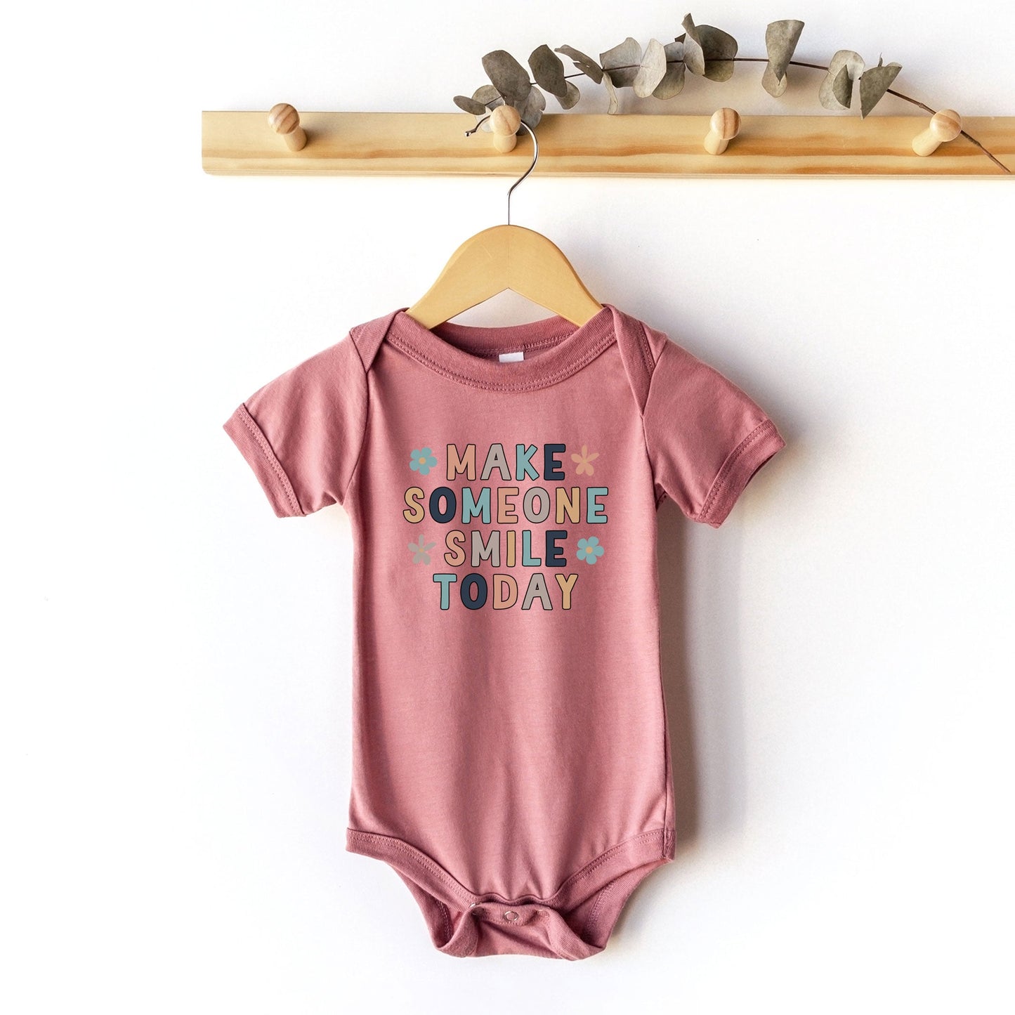 Make Someone Smile Today | Baby Graphic Short Sleeve Onesie