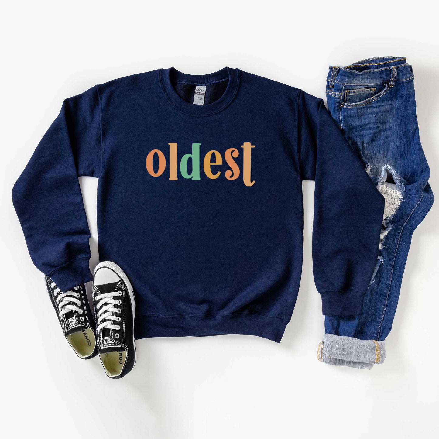 Oldest Colorful | Youth Graphic Sweatshirt