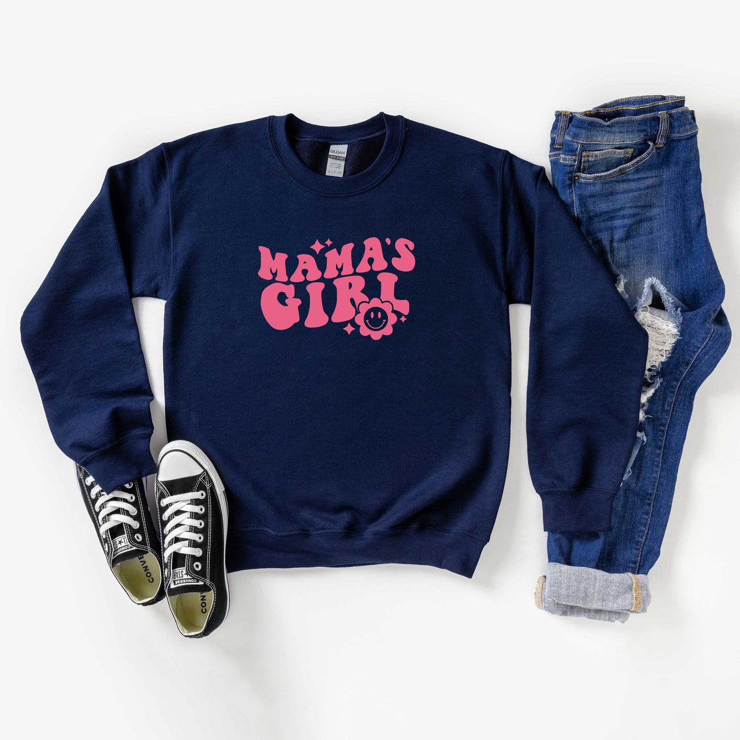 Mama's Girl Flower | Youth Sweatshirt