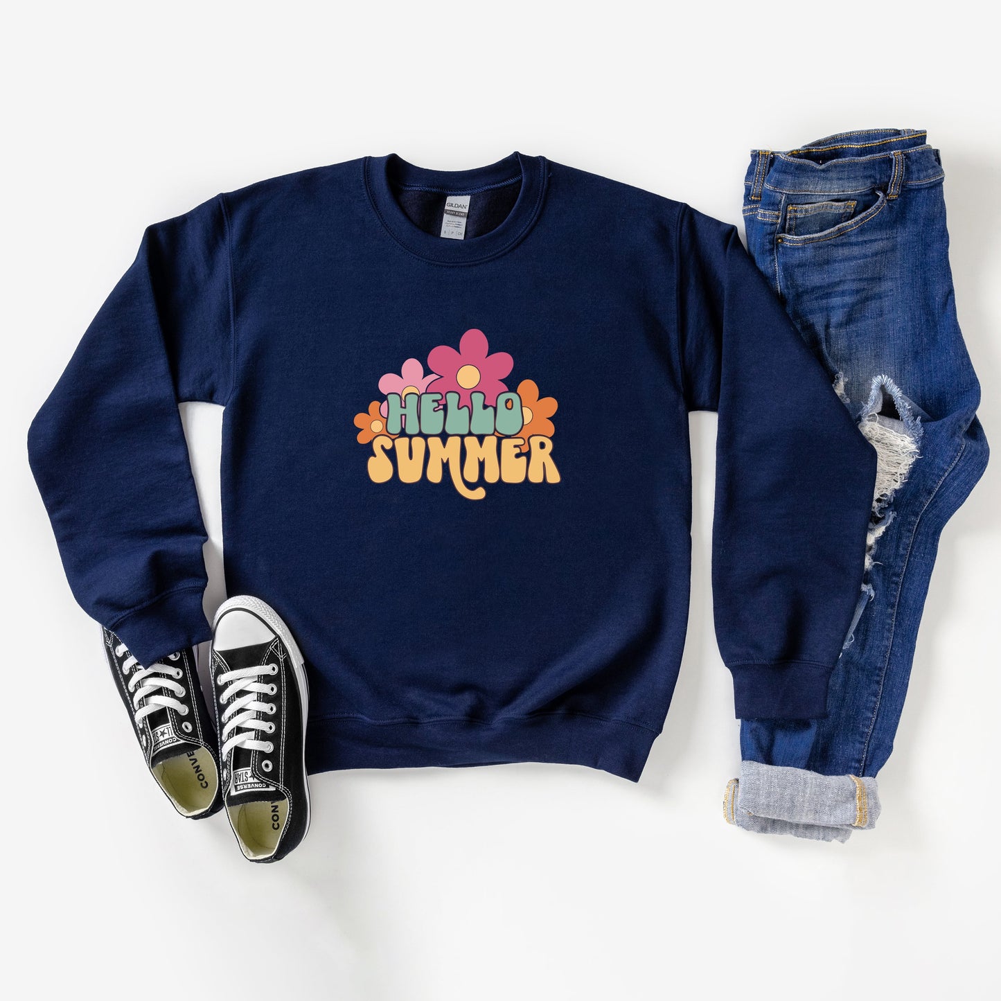 Hello Summer Flowers | Youth Sweatshirt