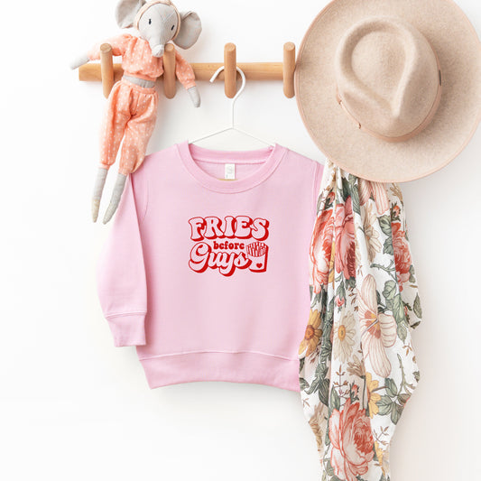 Fries Before Guys Bold | Toddler Sweatshirt