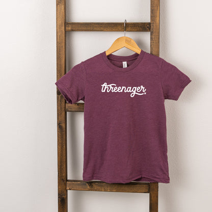 Threenager | Toddler Short Sleeve Crew Neck