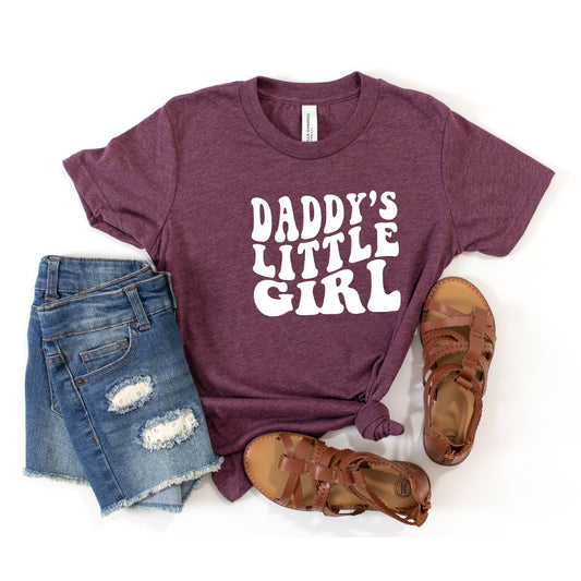 Daddy's Little Girl Wavy | Youth Short Sleeve Crew Neck