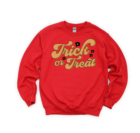 Trick Or Treat Flowers | Youth Sweatshirt