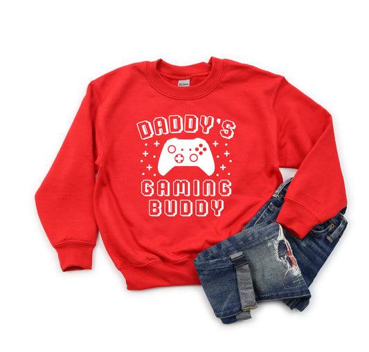 Daddy's Gaming Buddy | Youth Graphic Sweatshirt