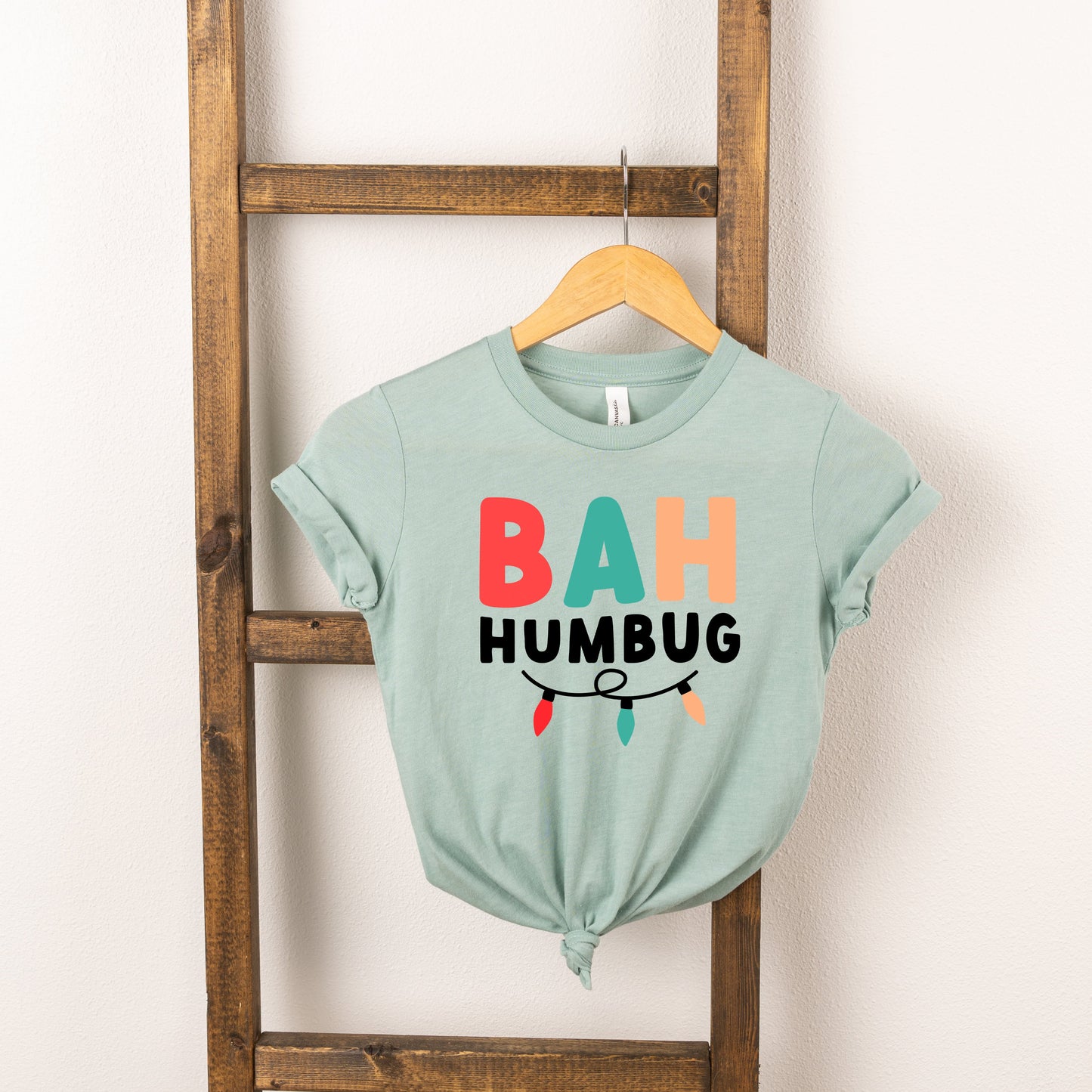 Bah Humbug Lights | Youth Short Sleeve Crew Neck