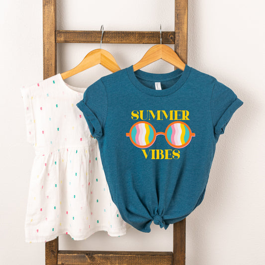 Summer Vibes Sunglasses | Toddler Short Sleeve Crew Neck