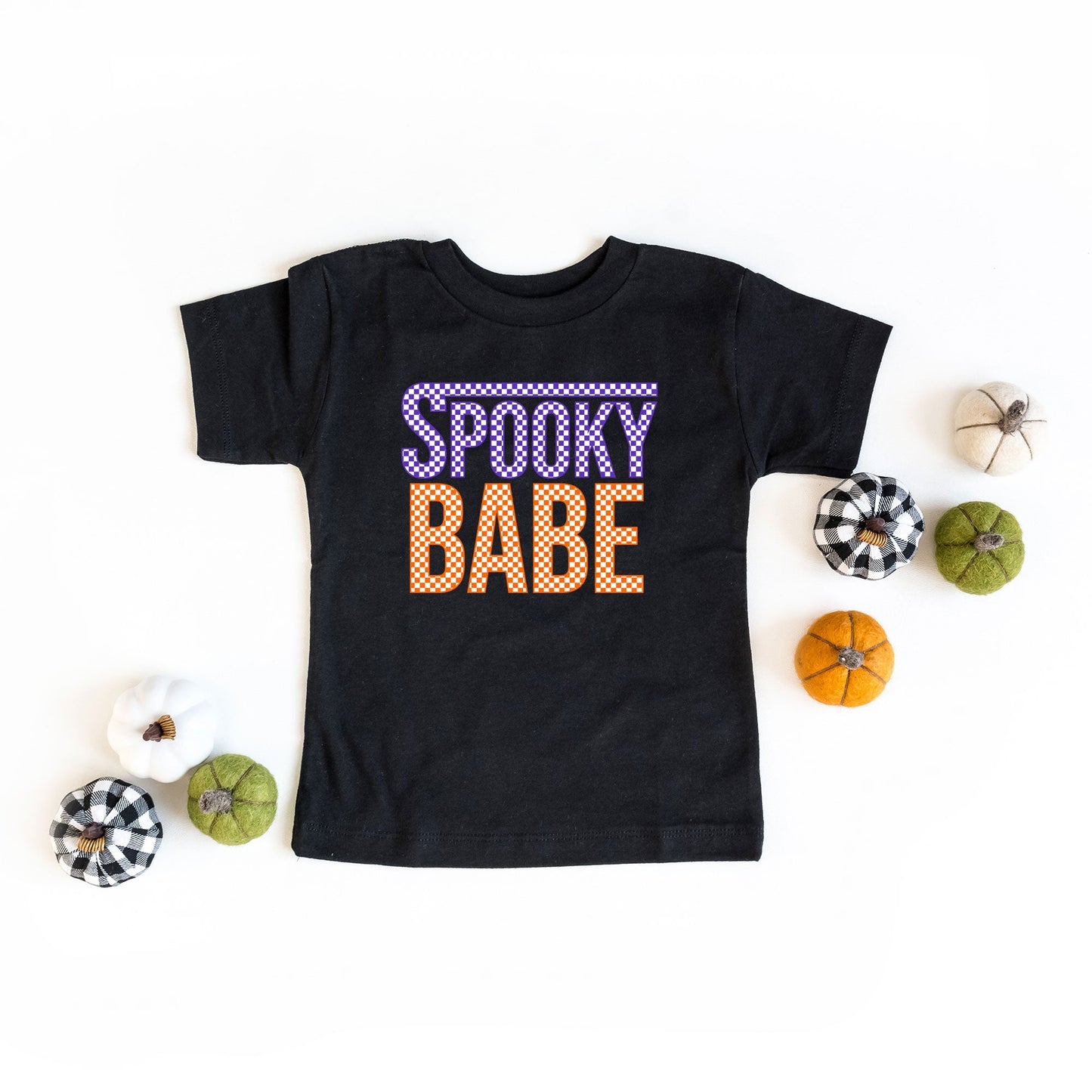 Spooky Babe Checkered | Toddler Graphic Short Sleeve Tee