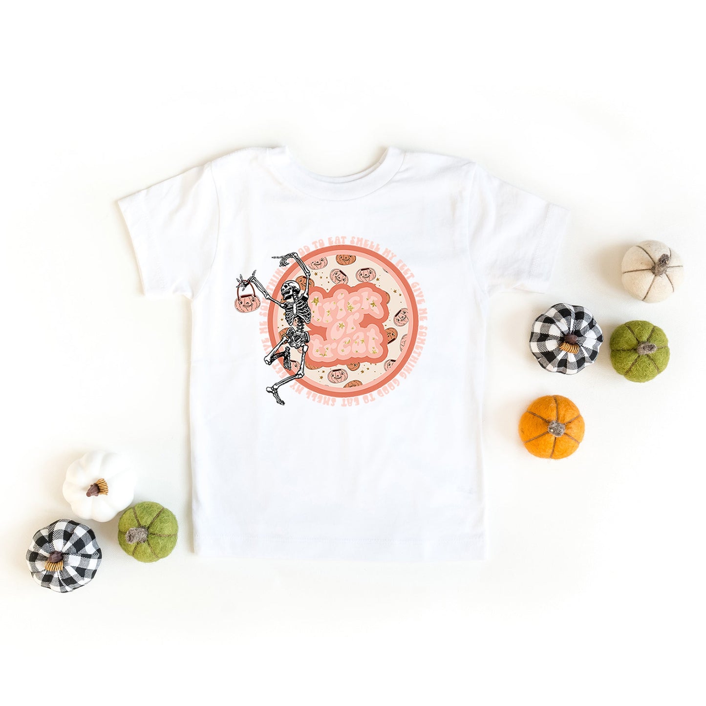 Trick Or Treat Skeleton | Toddler Short Sleeve Crew Neck